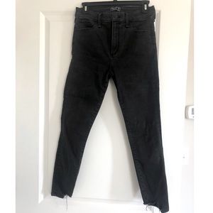 Abercrombie High Rise Super Skinny Ankle Jeans, Black, Size 27 short